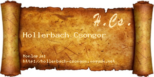 Hollerbach Csongor névjegykártya